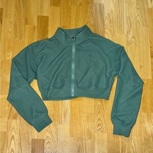Women’s Lightweight Green Bomber Jacket Size Medium